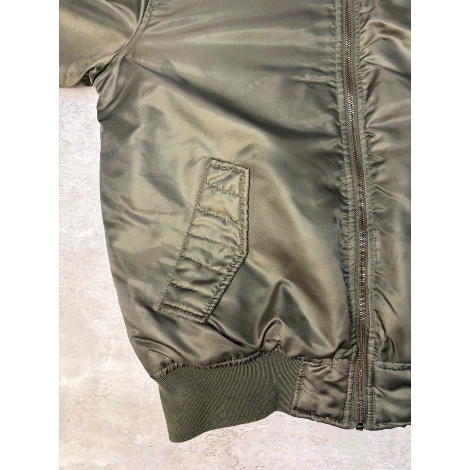 Vintage Y2K Southpole Olive Green Full Zip Bomber Jacket Size Medium
