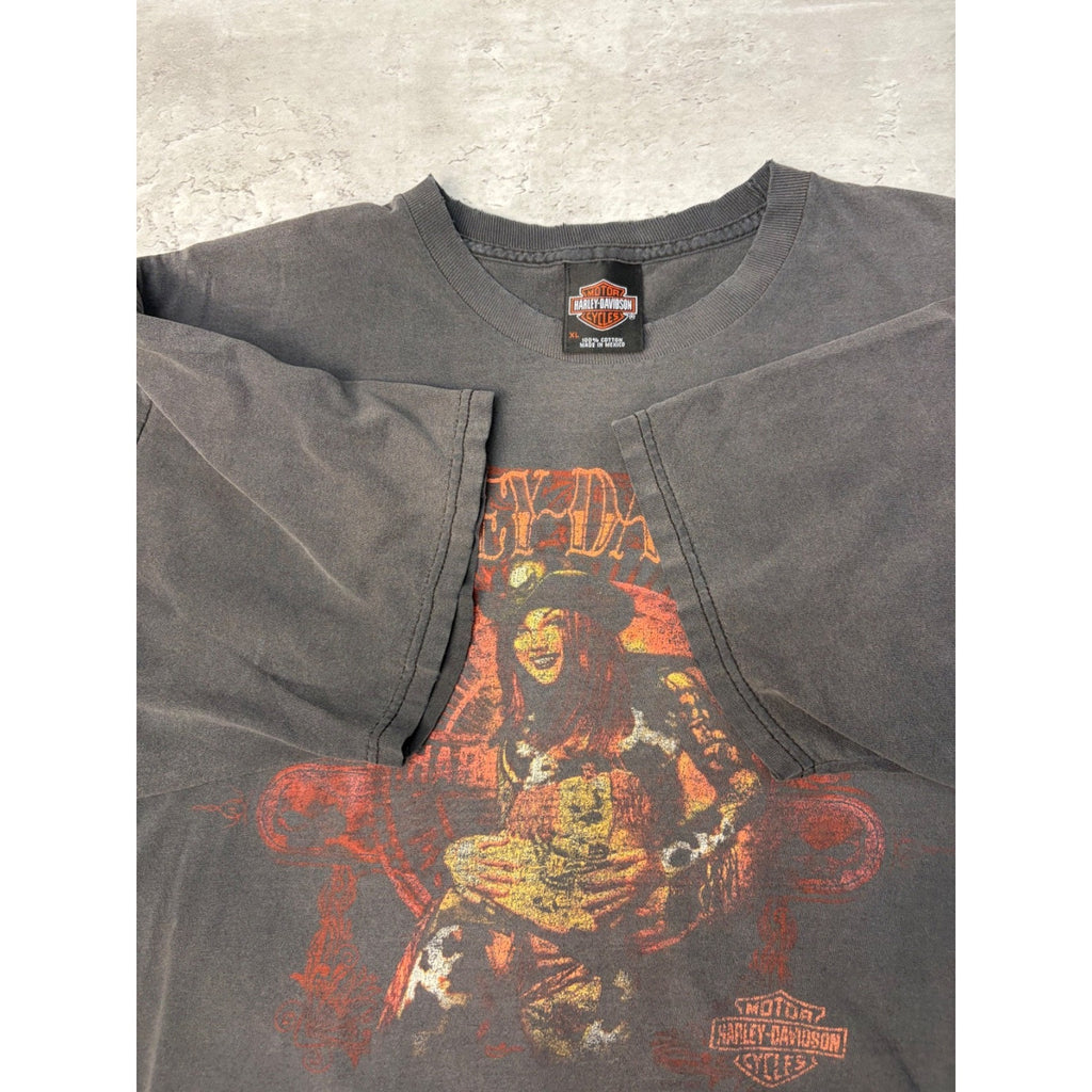 Vintage Harley Davidson Steampunk Spellout Graphic T-Shirt Size XL
