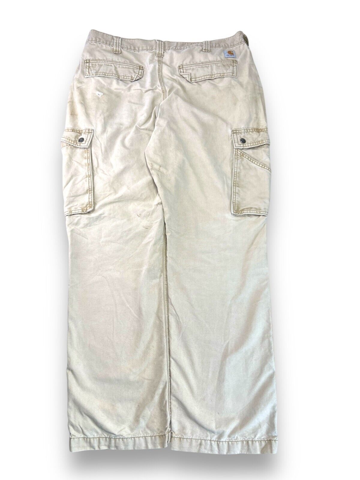 Carhartt Relaxed Fit Canvas Workwear Cargo Pants Size 36W Beige