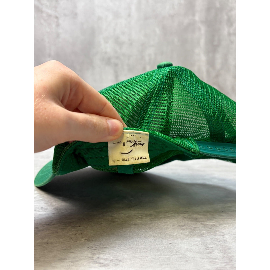 Vintage John Deere Embroidered Spellout Logo Snapback Hat OSFA