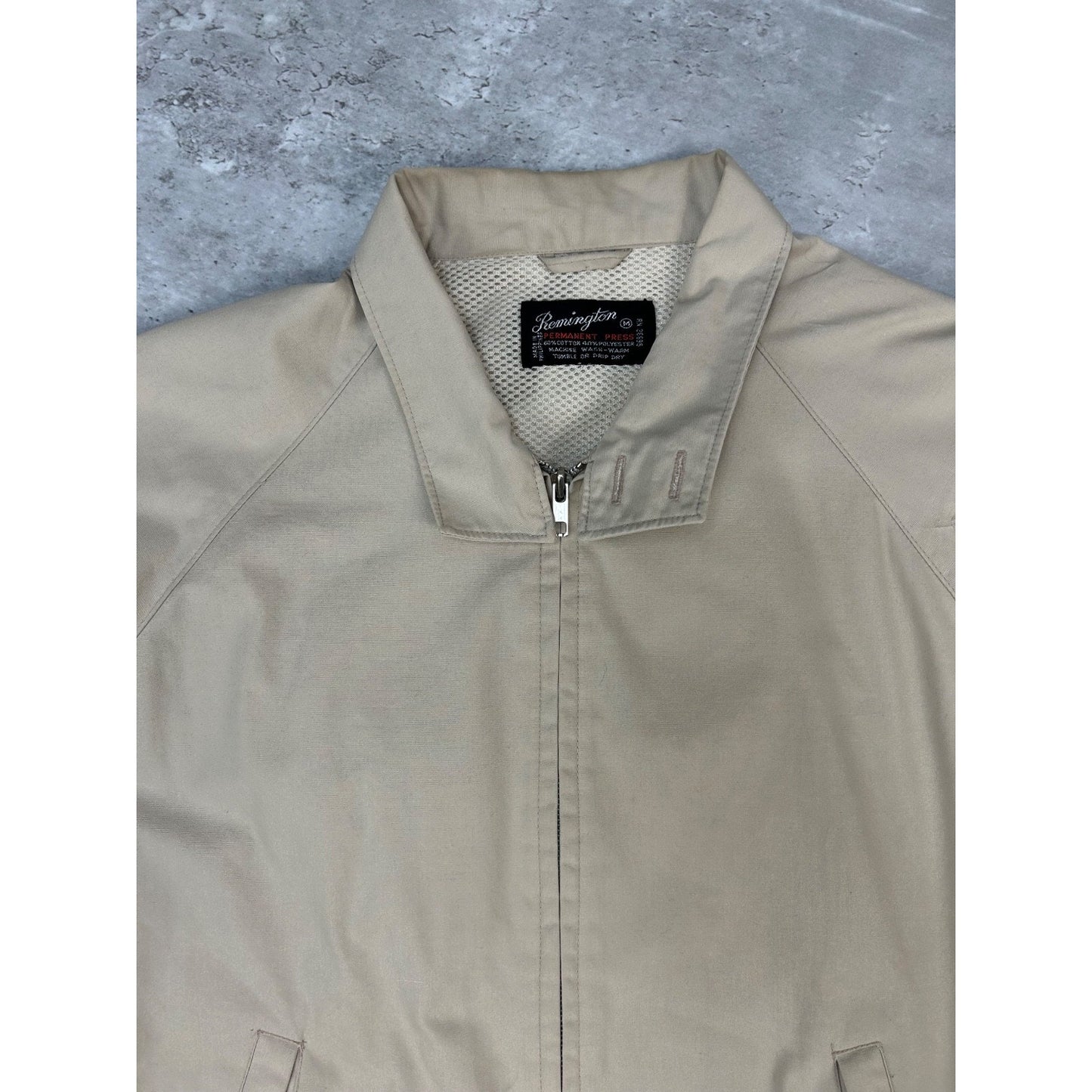 Vintage Remington Mesh Lined Full Zip Harrington Style Jacket Size Medium