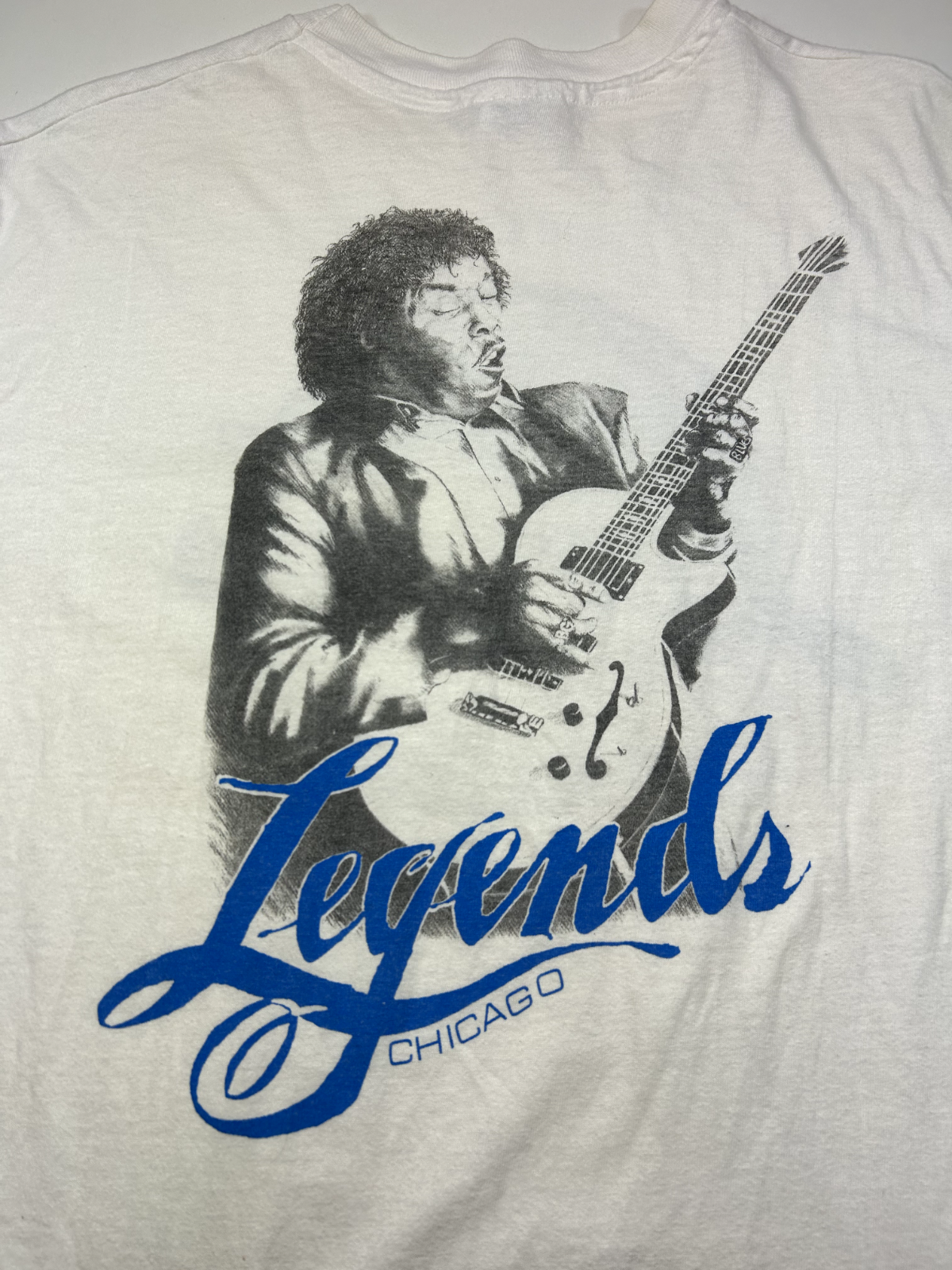 Vintage 90s Buddy Guy's Legends Chicago Jazz Music Graphic T-Shirt Size XL White