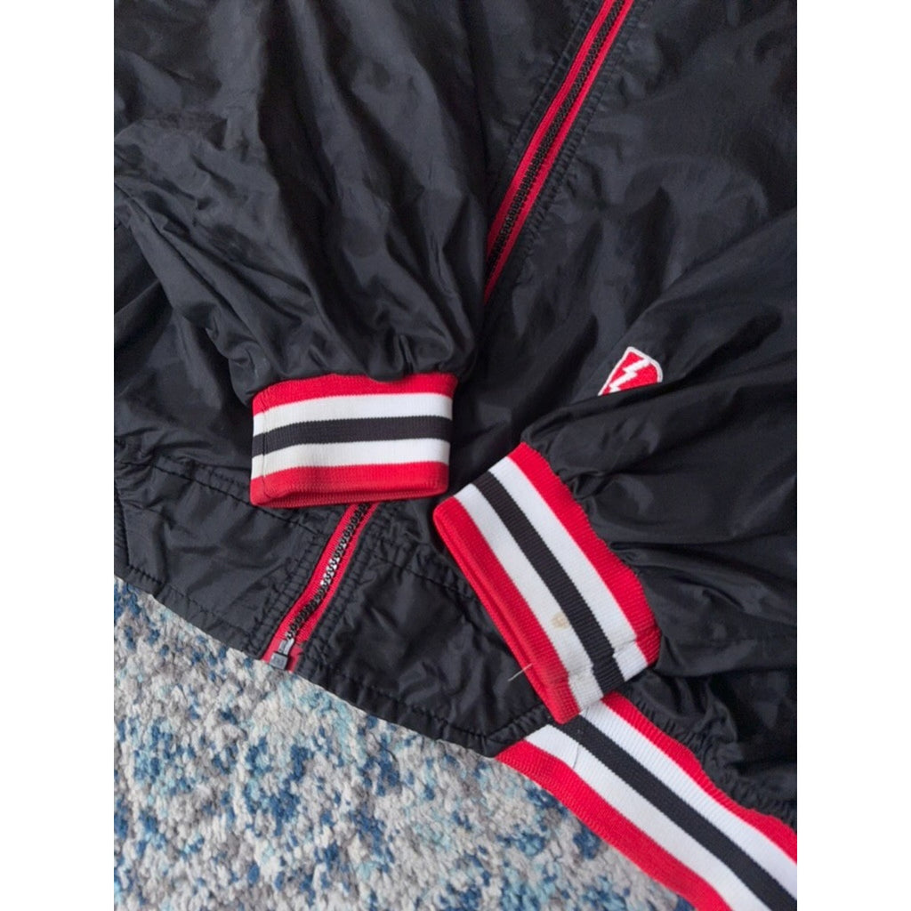 Vintage 90s Detroit Red Wings NHL Embroidered Logo Windbreaker Jacket Size Large