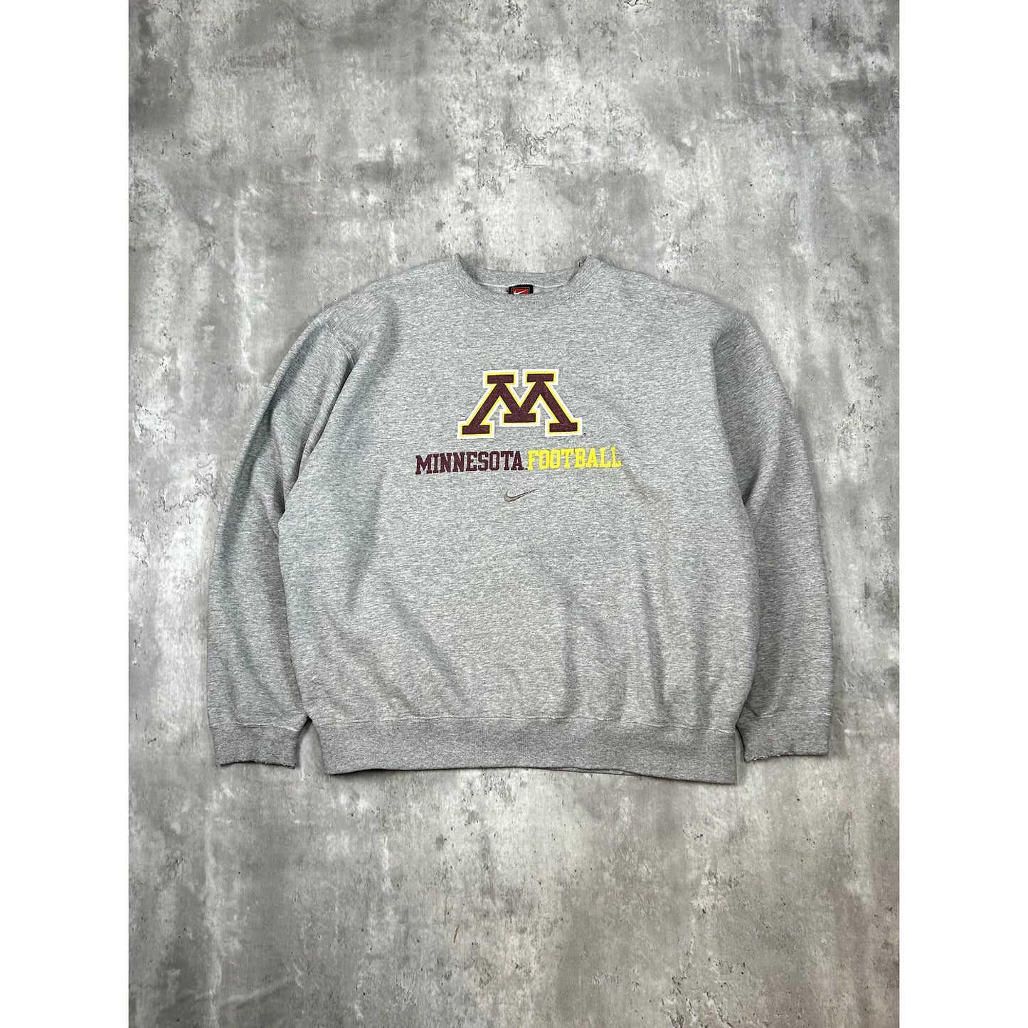 Vintage Minnesota Gophers NCAA Nike Middle Swoosh Sweatshirt Size XL Gray