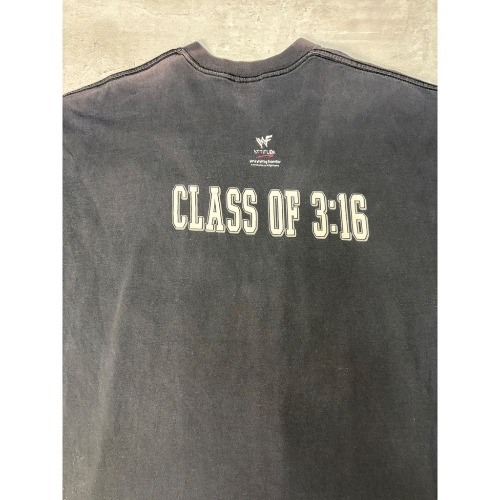 Vintage 1998 WWF Stone Cold University Wrestling Graphic T-Shirt Size 2XL