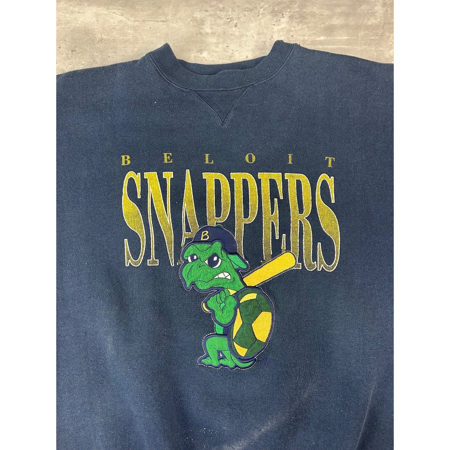 Vintage 90s Beloit Snappers MiLB Graphic Spellout Baseball Sweatshirt Size XL