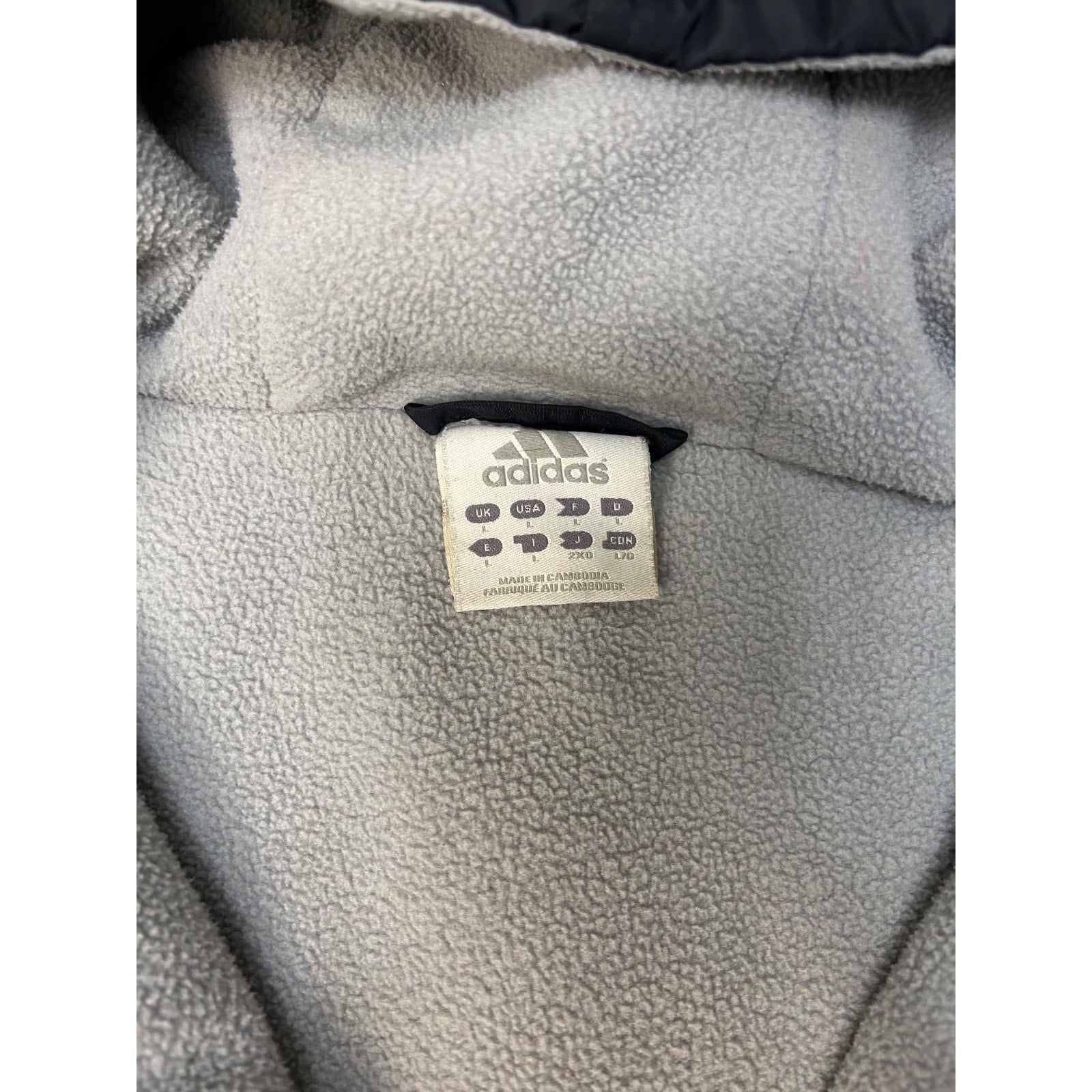 Vintage Adidas Embroidered Logo Nylon Full Zip Hooded Jacket Size Large