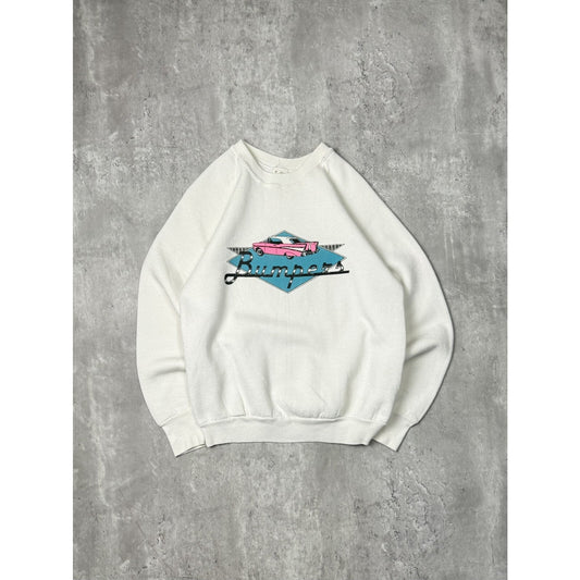 Vintage 80s/90s Bumpers Classic Car Graphic Pullover Sweatshirt Size Medium