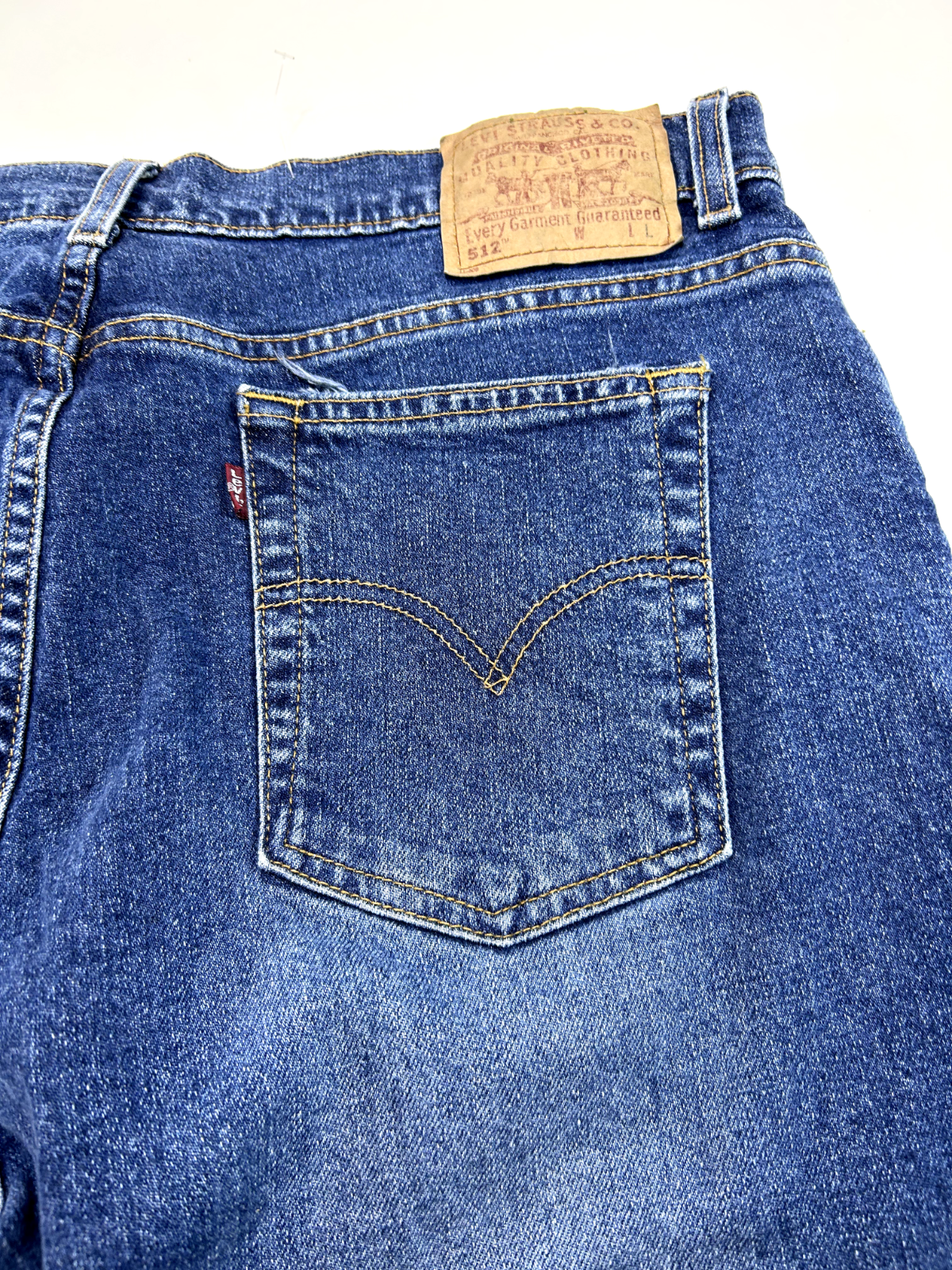 Vintage 90s Levis 512 Red Tab Slim Fit Dark Wash Denim Pants Size 36