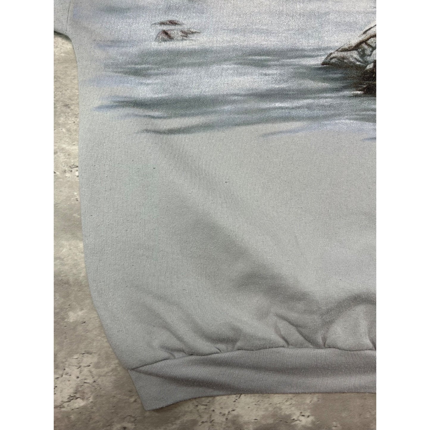 Vintage 90s Nature Animal Graphic All Over Print Sweatshirt Size 2XL Gray