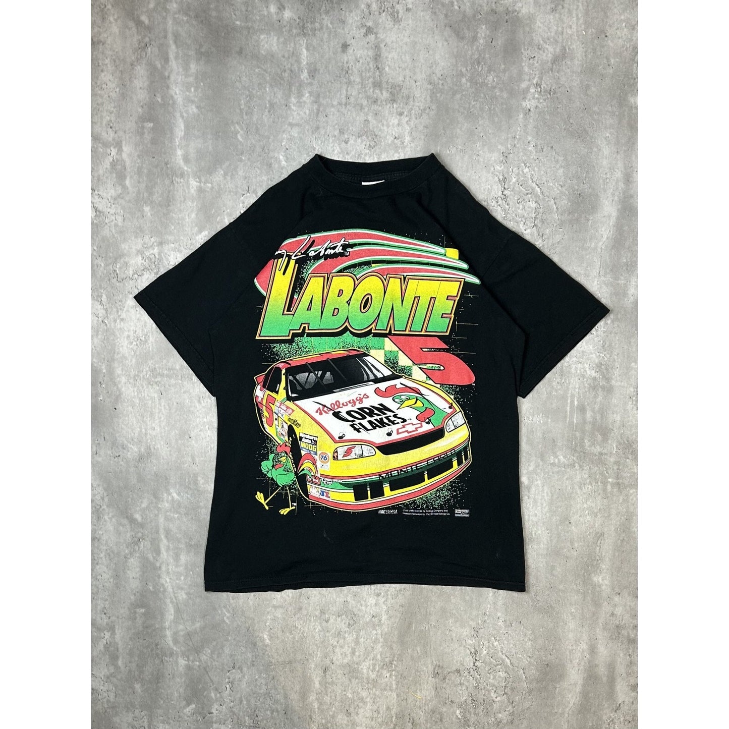 Vintage 1998 Terry Labonte #5 Nascar Big Graphic Kellogs T-Shirt Size Large