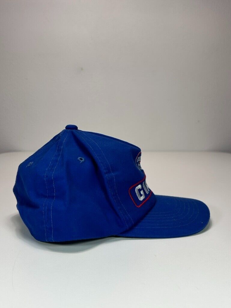 Vintage 90s New York Giants NFL Embroidered Spellout Snapback Hat OSFA Blue