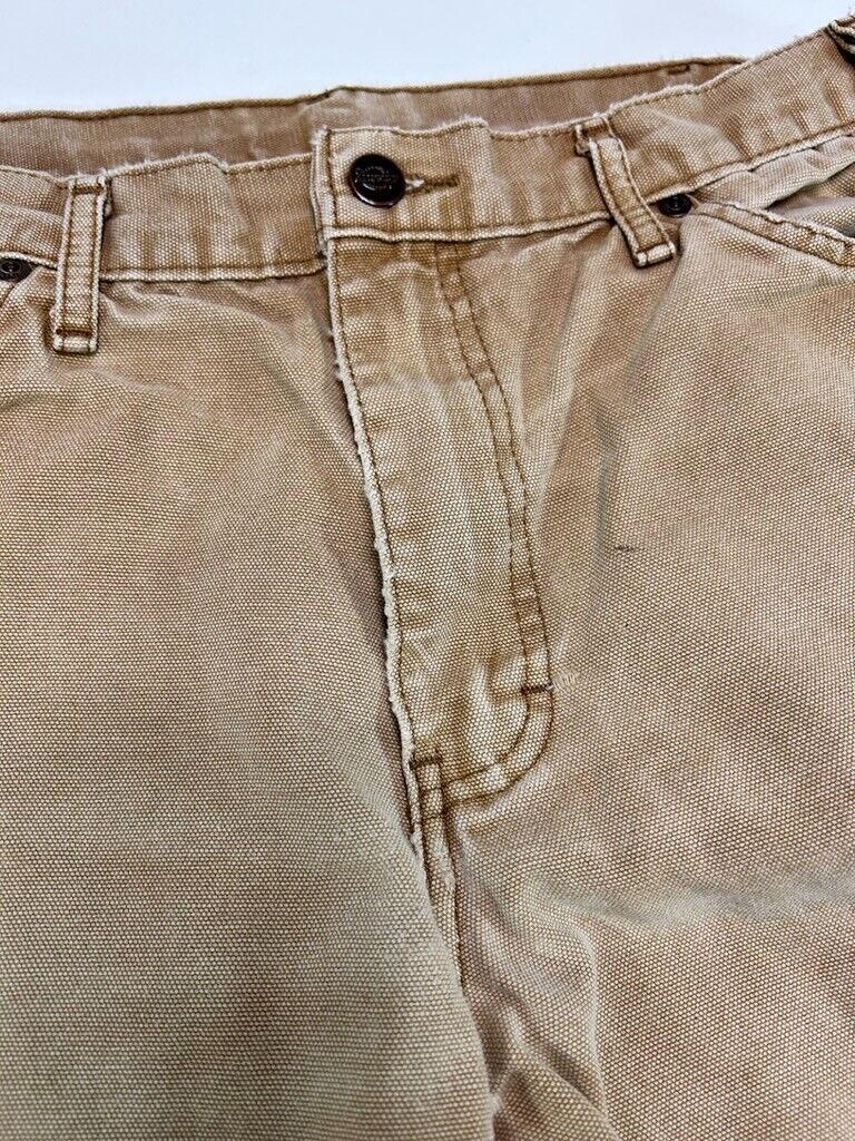 Dickies Canvas Workwear Carpenter Pants Size 33 Beige