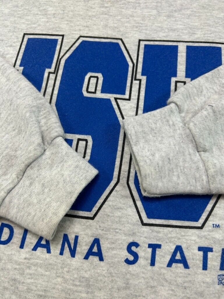 Vintage 90s Indiana State University NCAA Collegiate Sweatshirt Size Large