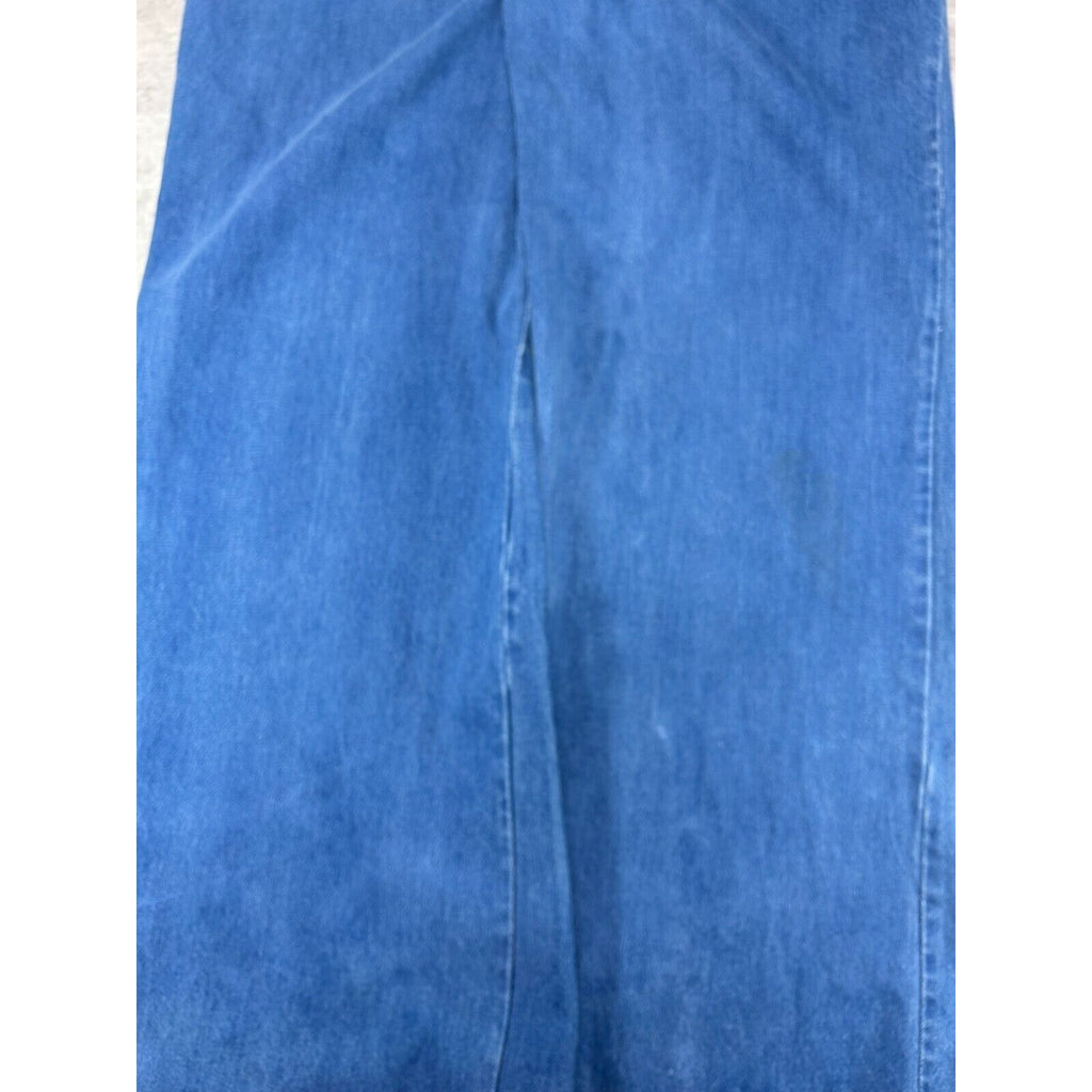 Vintage 70s/80s Medium Wash Multi Pocket Flared Denim Pants Size 29 Blue