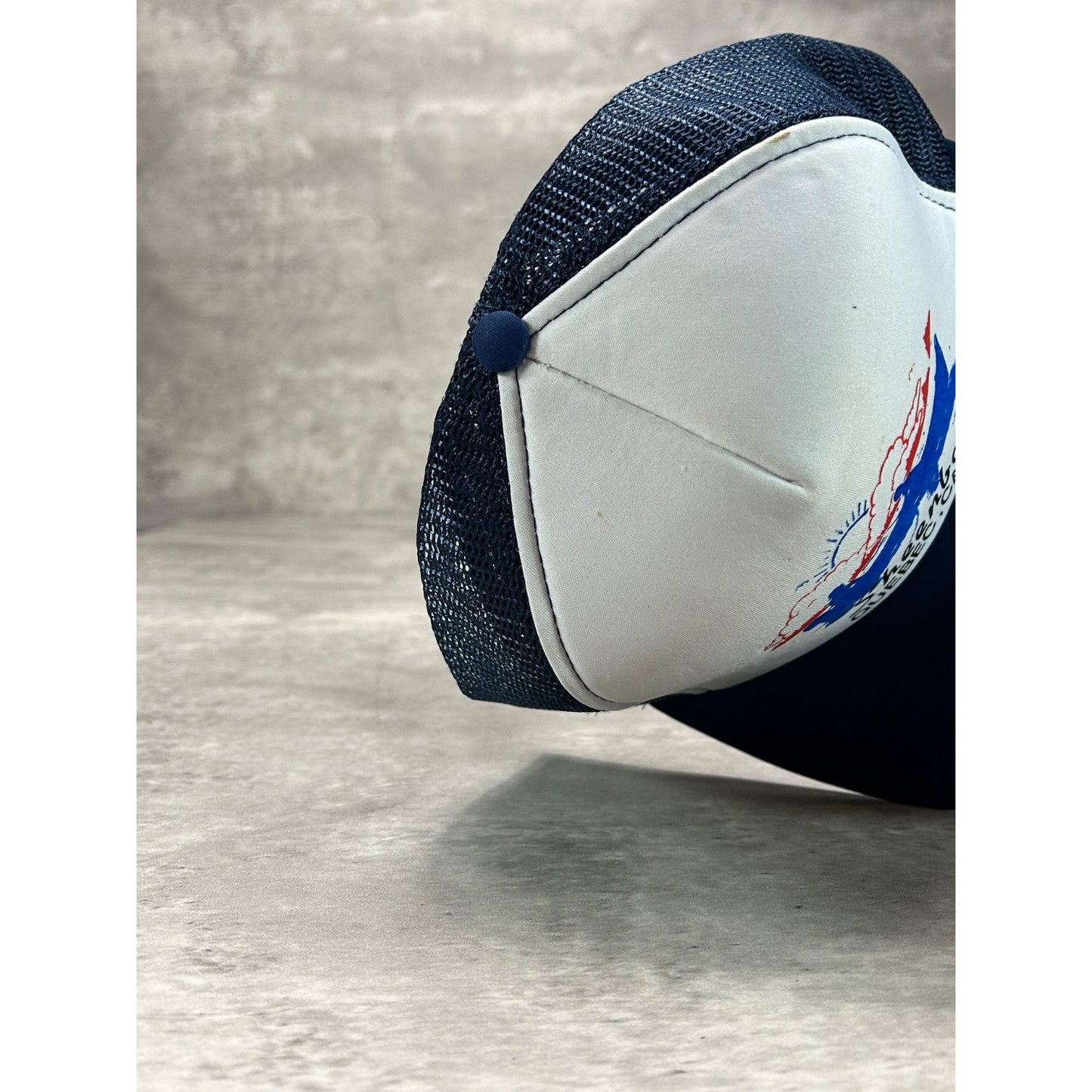 Vintage 80s/90s Sheenboro Quebec Fishing Destination Trucker Snapback Hat OSFA