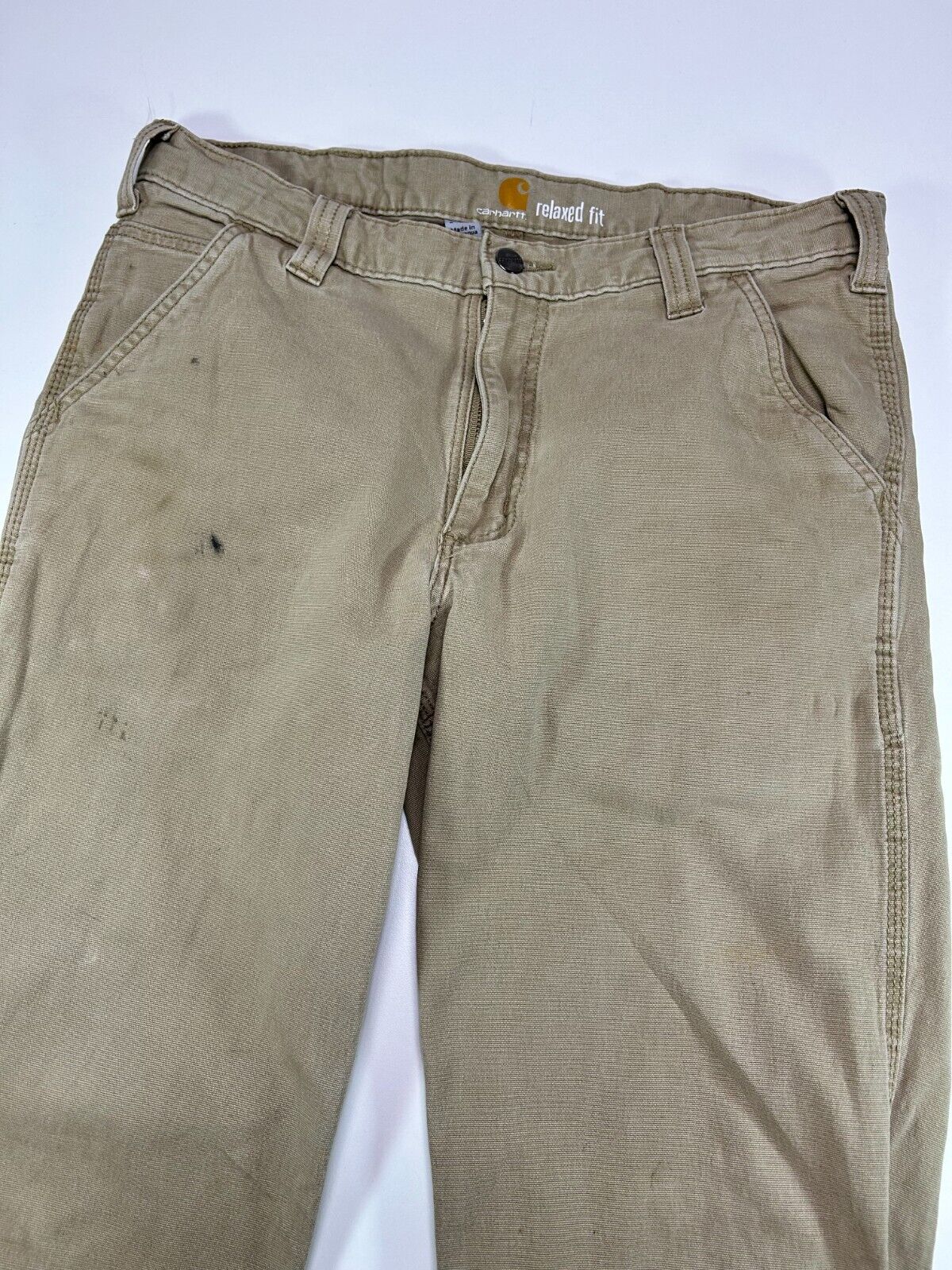 Carhartt Relaxed Fit Canvas Workwear 5 Pocket Pants Size 34W