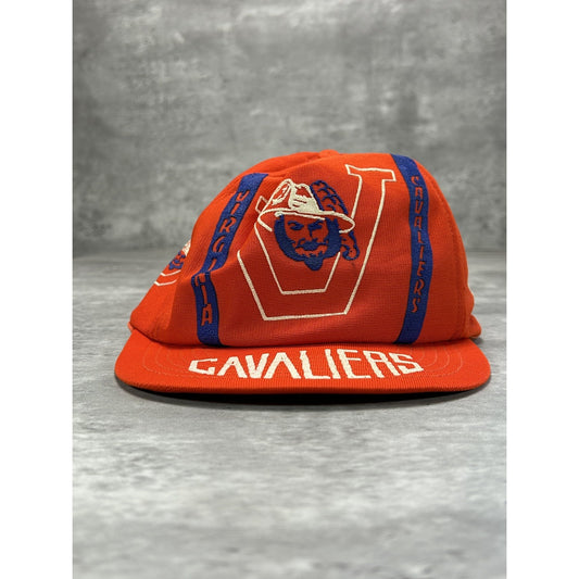Vintage 80s/90s Virginia Cavaliers NCAA Graphic Spellout Logo Snapback Hat