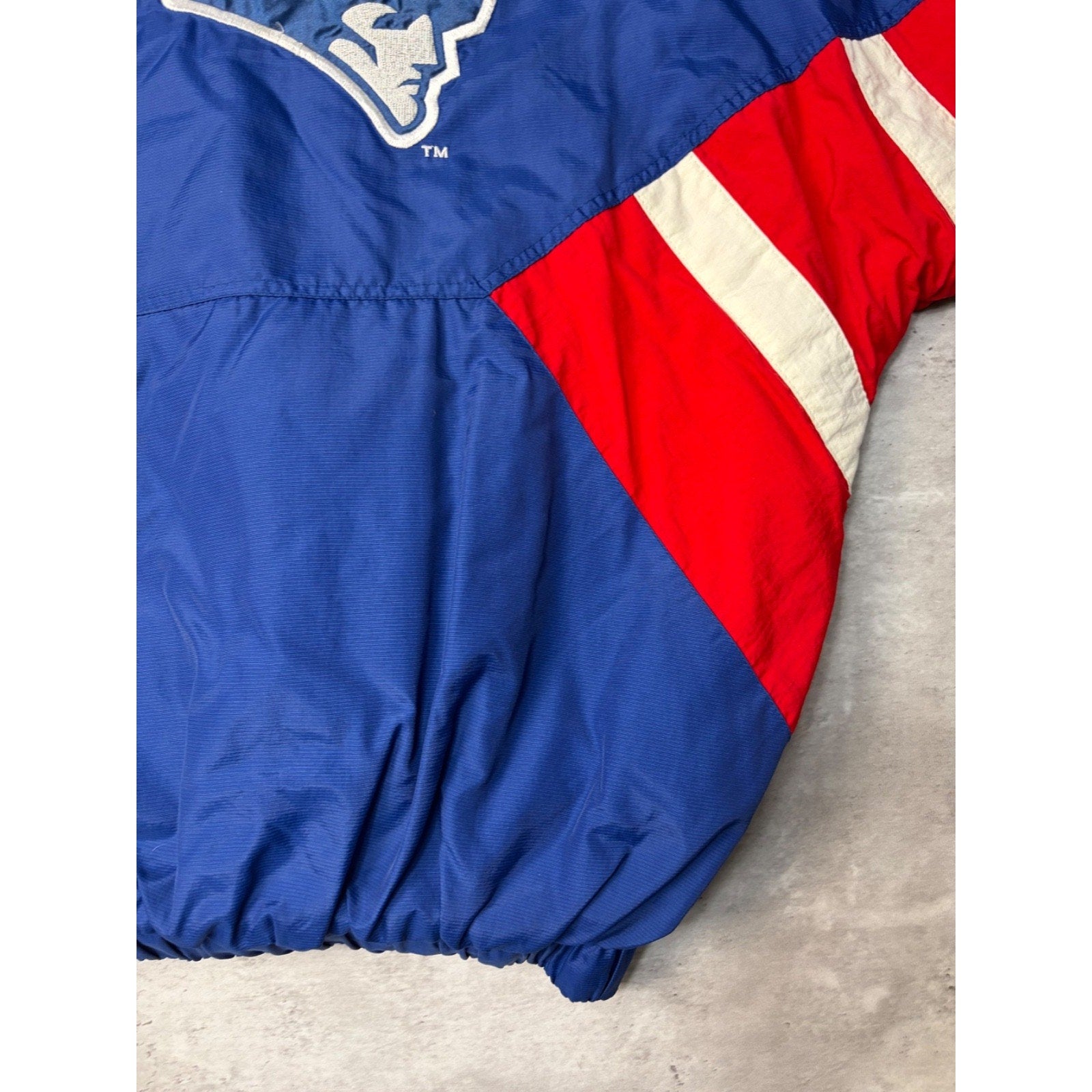 Vintage 90s New England Patriots NFL Starter 1/2 Zip Pullover Jacket Size XL