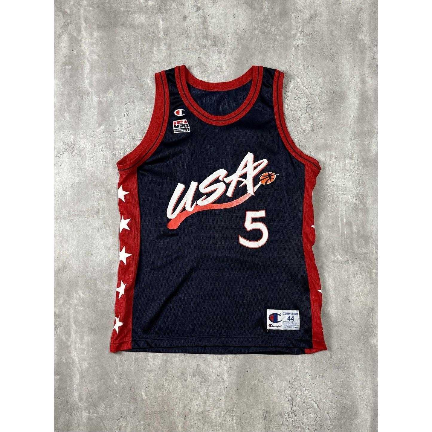 Vintage 90s Grant Hill #5 Olympic Team USA Basketball Dream Team Jersey Sz Large