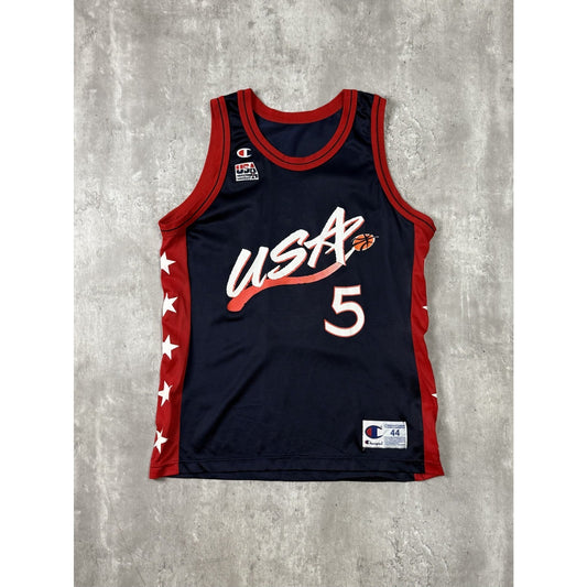 Vintage 90s Grant Hill #5 Olympic Team USA Basketball Dream Team Jersey Sz Large