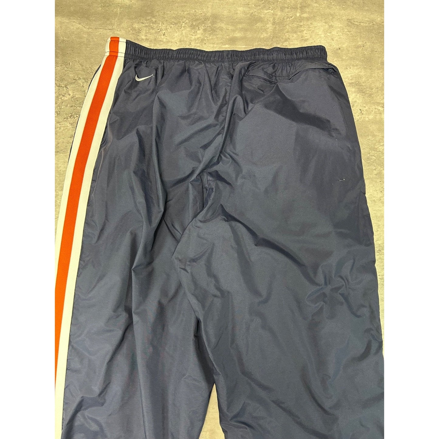 Vintage 2000s Nike Embroidered Swoosh Striped Nylon Track Pants Size XL