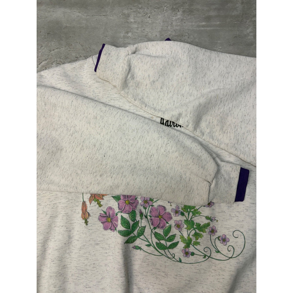 Vintage Adirondacks Hummingbird Nature Graphic Sweatshirt Size Large