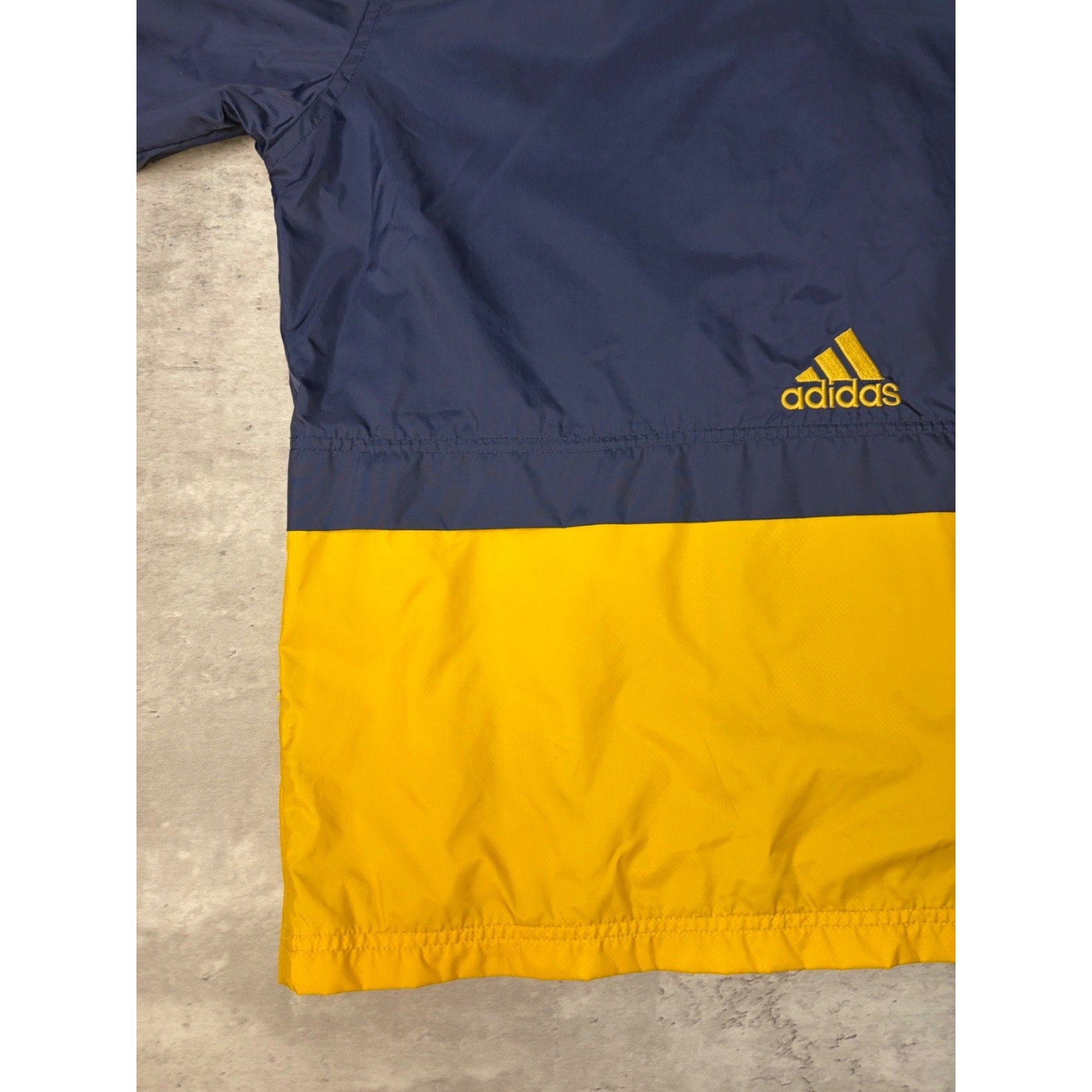 Vintage Adidas Embroidered Logo Two Tone Windbreaker Jacket Size XL
