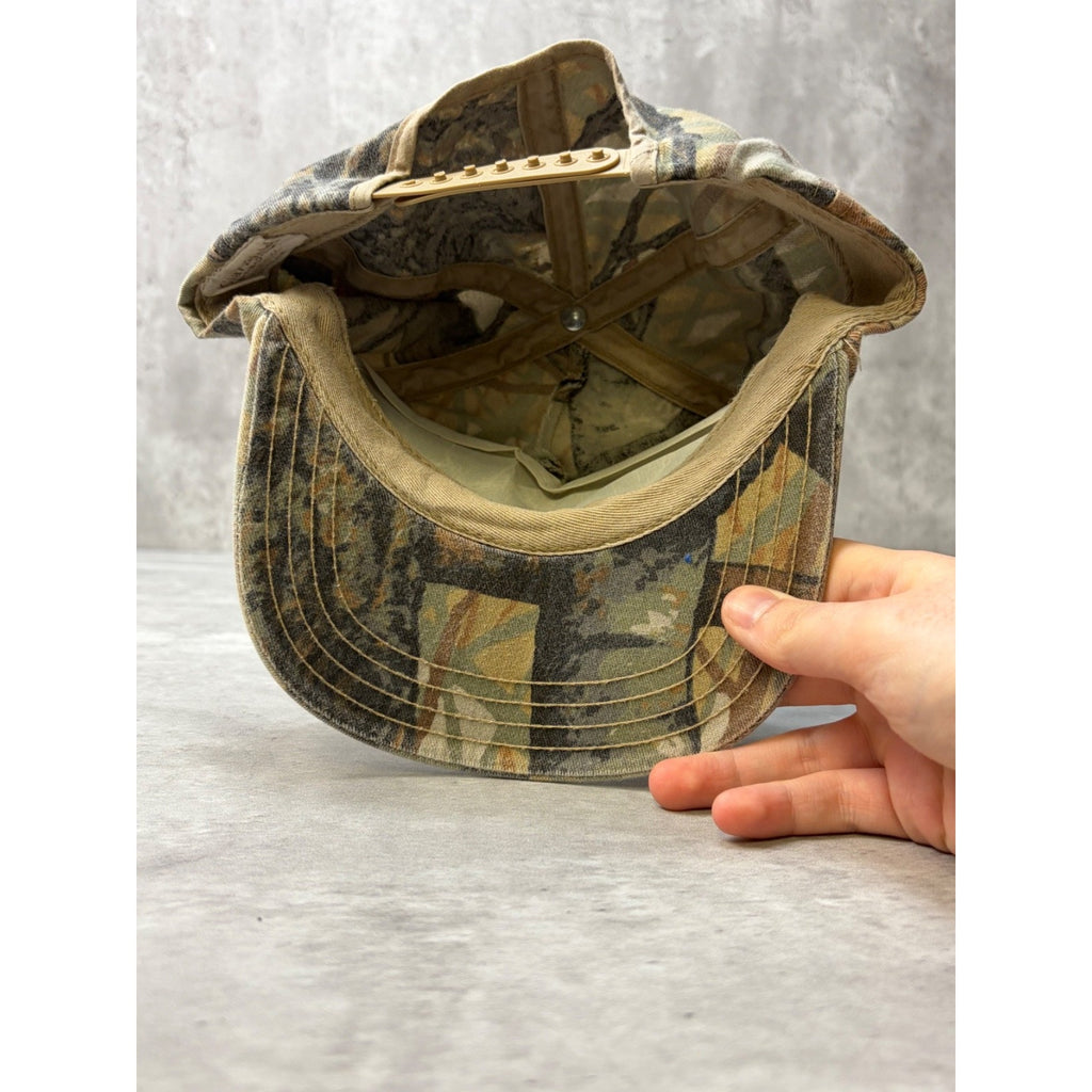 Vintage Blank Tree Camo Hunting Snapback Hat OSFA
