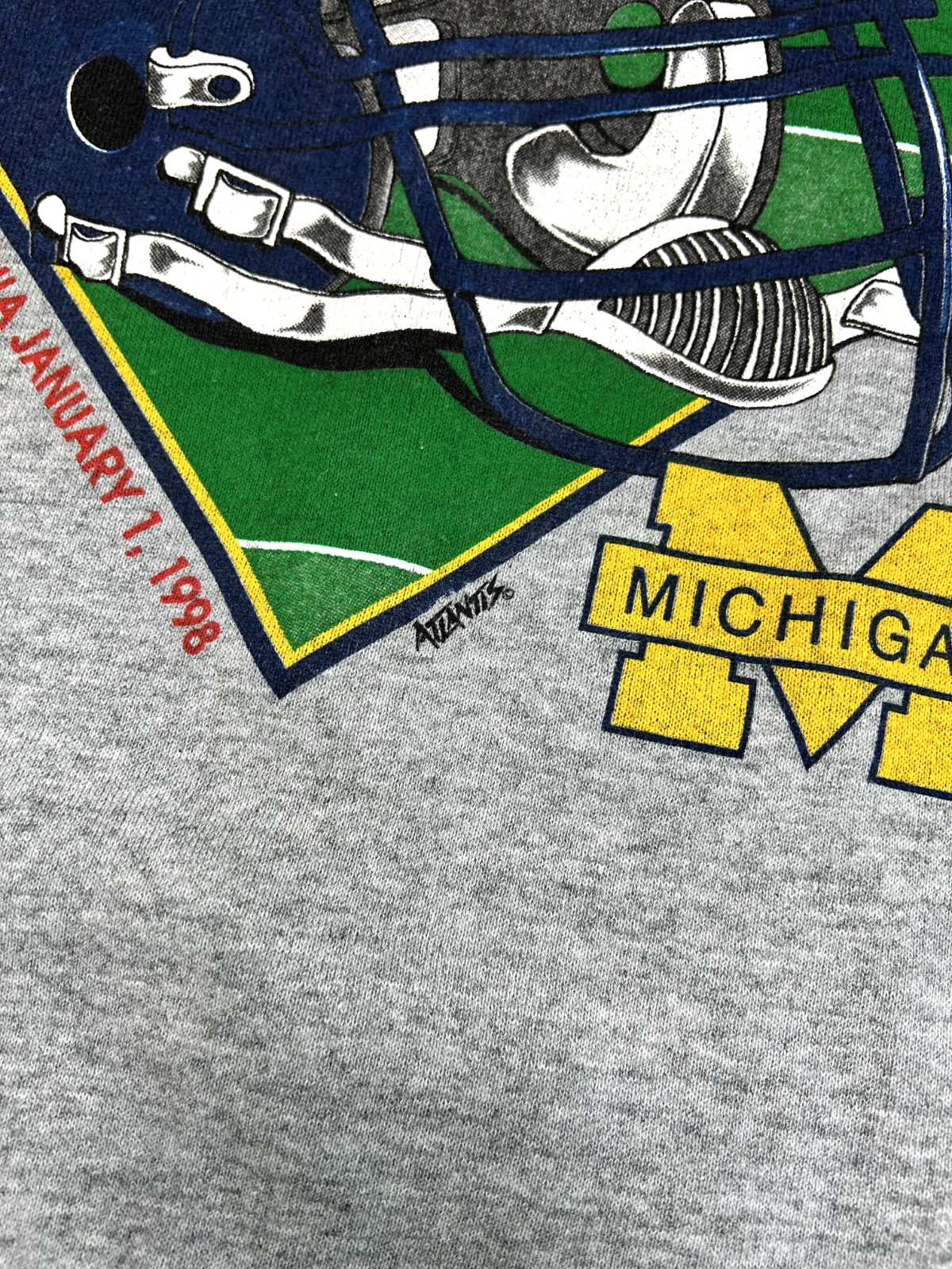 Vintage 1998 Michigan Wolverines NCAA Rose Bowl Football Sweatshirt Size 2XL