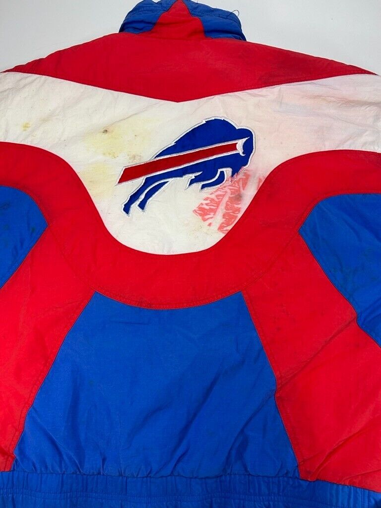 Vintage 90s Buffalo Bills NFL Insulated Apex One Football Jacket Size Large