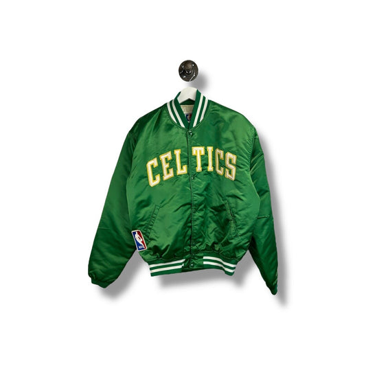 Vintage 80s Boston Celtics NBA Embroidered Starter Varsity Jacket Size Large