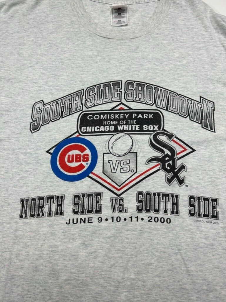 Vintage 2000 Cubs Vs White Sox South Side Showdown Graphic T-Shirt Size XL