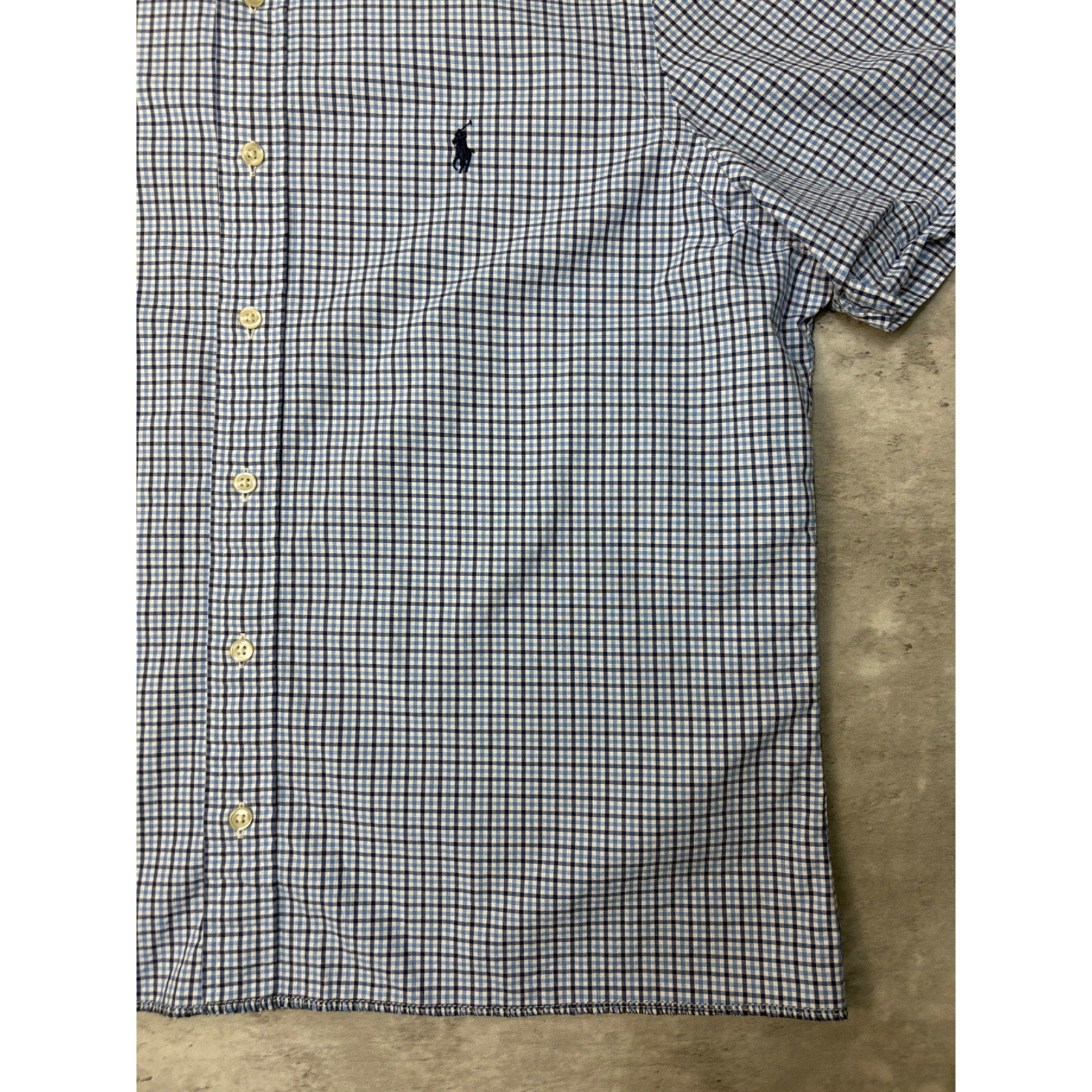 Vintage Polo Ralph Lauren Embroidered Pony Plaid Button Up Shirt Size Large