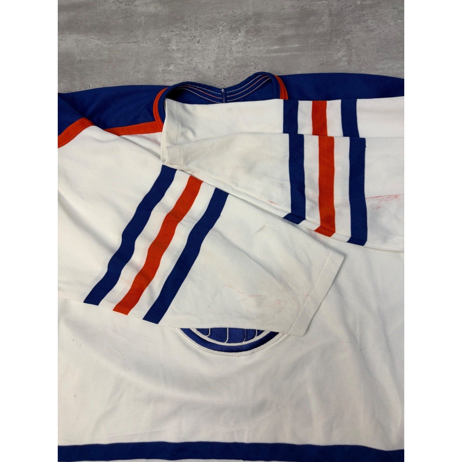 Vintage 1988 Edmonton Oilers NHL CCM Maska Hockey Jersey Size XL
