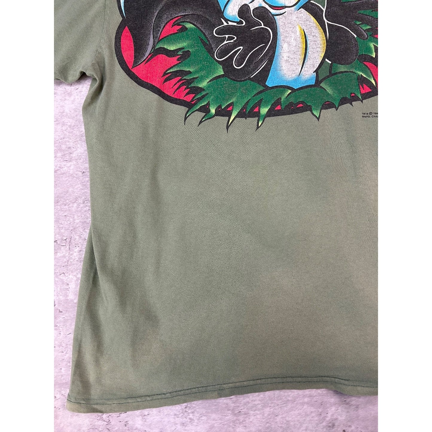 Vintage 1995 Looney Tunes Pepe Le Pew Cartoon Character Graphic T-Shirt Size XL