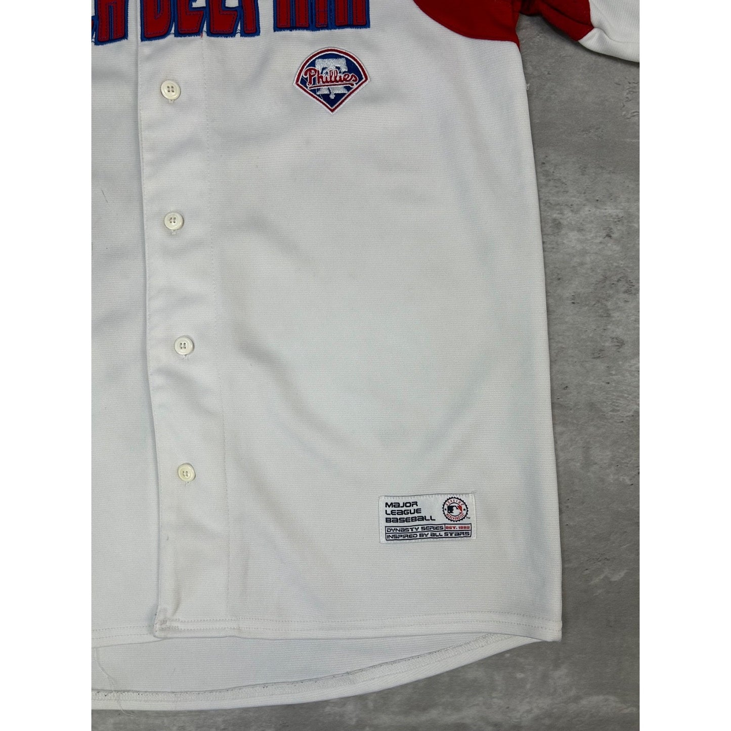 Vintage Philadelphia Phillies MLB Logo Athletic Baseball Jersey Size Medium