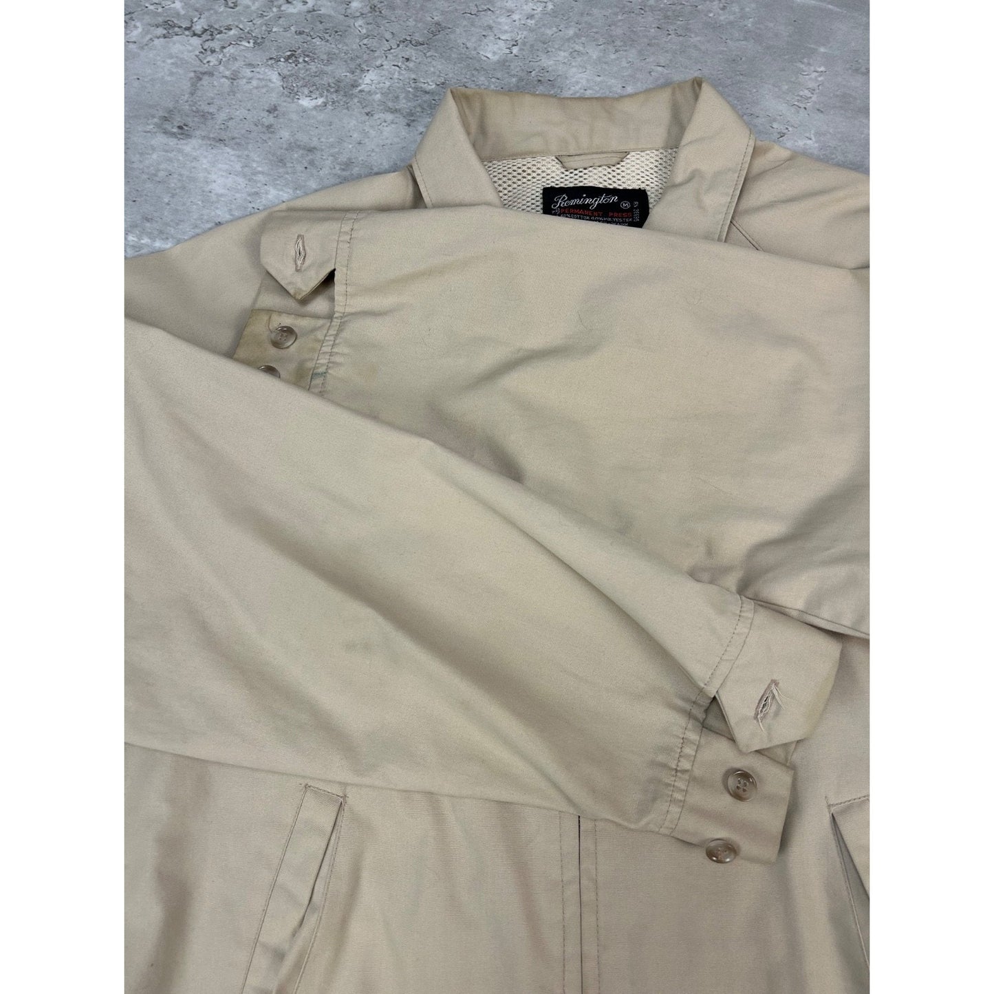 Vintage Remington Mesh Lined Full Zip Harrington Style Jacket Size Medium