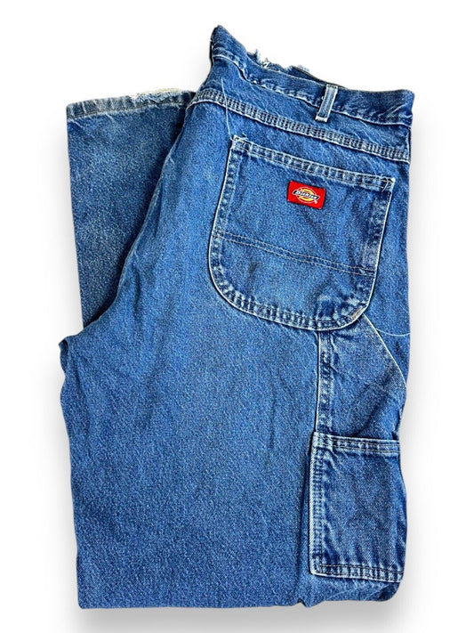 Dickies Medium Wash Denim Work Wear Carpenter Pants Size 38W Blue