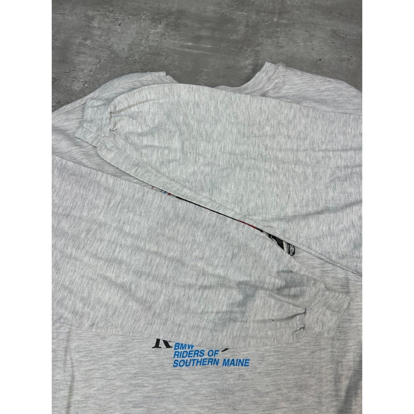 Vintage 1995 BMW Downeast Rally Biker Graphic Long Sleeve T-Shirt Size XL