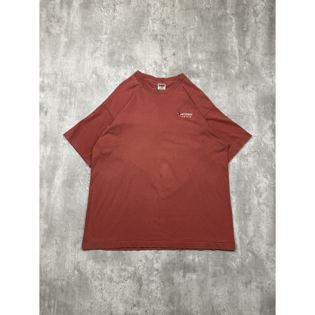 Vintage Hilfiger Athletics Embroidered Logo Spellout T-Shirt Size XL