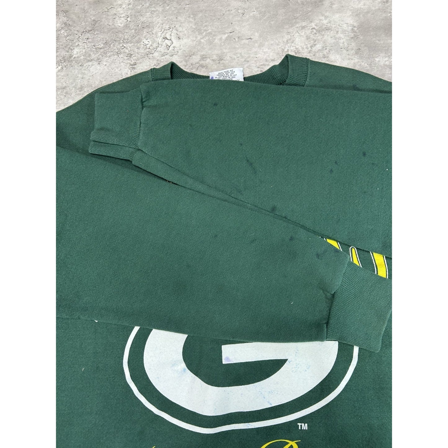 Vintage 1996 Green Bay Packers NFL Big Graphic Football Sweatshirt Size Large