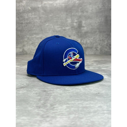 Columbus Jets MiLB Embroidered Logo Baseball Fitted Hat 7 1/2 Blue
