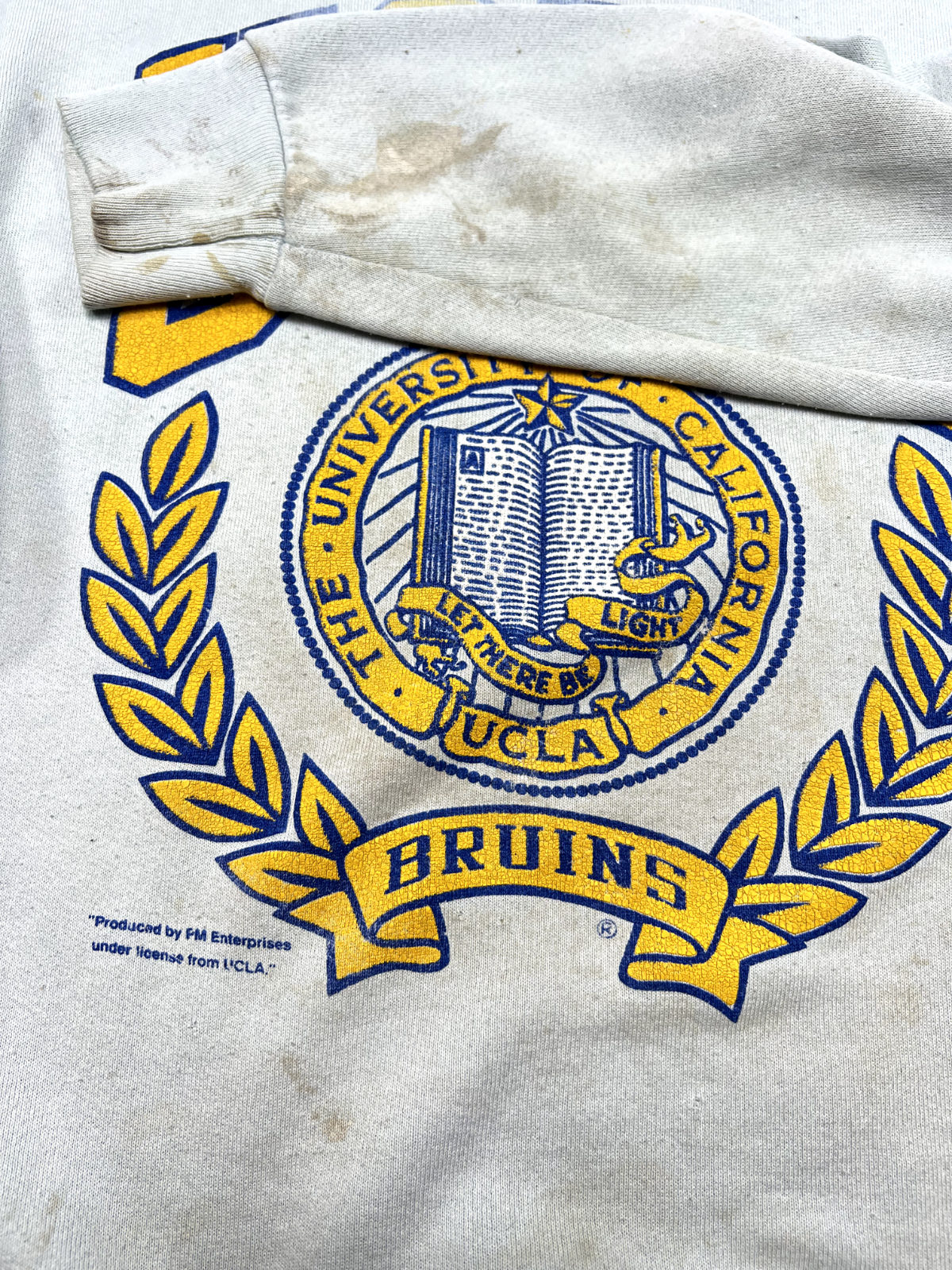 Vintage 80s/90s UCLA Bruins Collegiate Crest Front & Back Sweatshirt Size Large