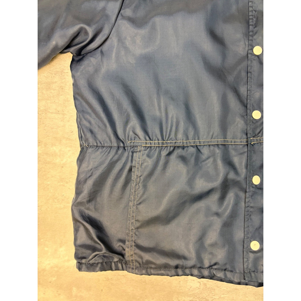 Vintage 1970s Towncraft Nylon Navy Blue Coaches Jacket Size XL