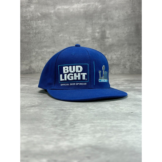 Super Bowl LII NFL Bud Lite Embroidered Logo Football Snapback Hat OSFA