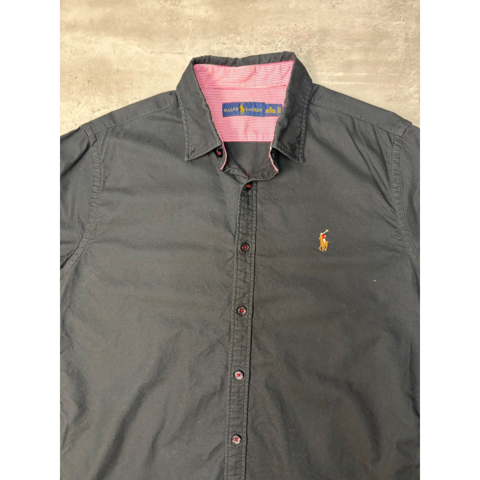 Vintage Polo Ralph Lauren Embroidered Pony Cropped Button Up Shirt Size XL