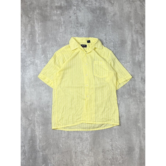 Vintage 80s/90s Arrow Striped Lightweight Single Pocket Button Up Shirt Sz Med
