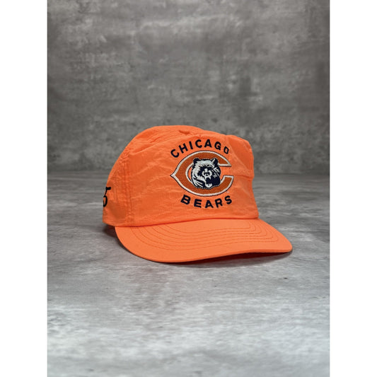 Vintage 90s Chicago Bears Embroidered Logo Snapback Hat OSFA Orange