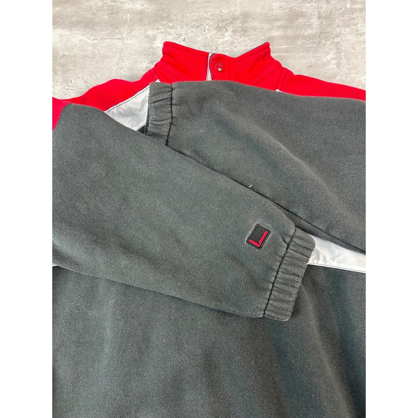 Vintage Y2K Fubu Embroidered 1/4 Button Pullover Sweatshirt Size YOUTH Large